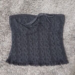 Edikted Grey Knit Tube Top